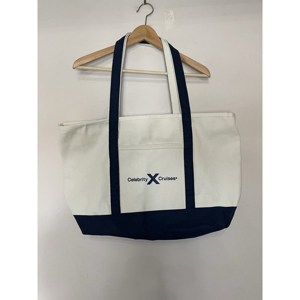 Royal Caribbean Celebrity Cruises Zip Up Canvas Tote 15x22"